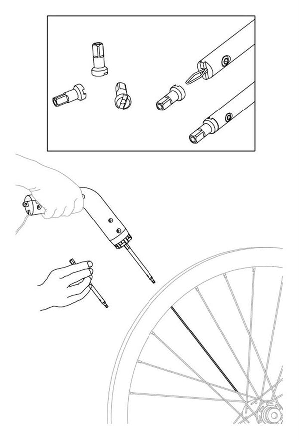 IceToolz Spoke Wrench for Deep Rims, #12S4