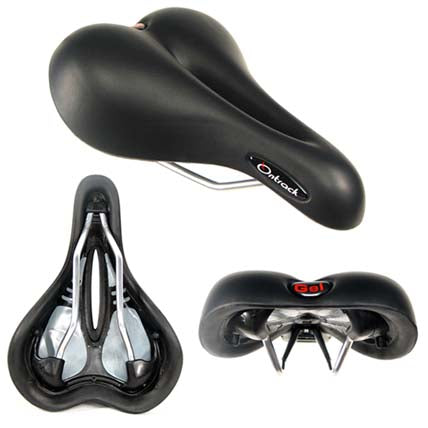 Ontrack SADDLE WOMENS BASE CUT GEL BLACK MOULDED