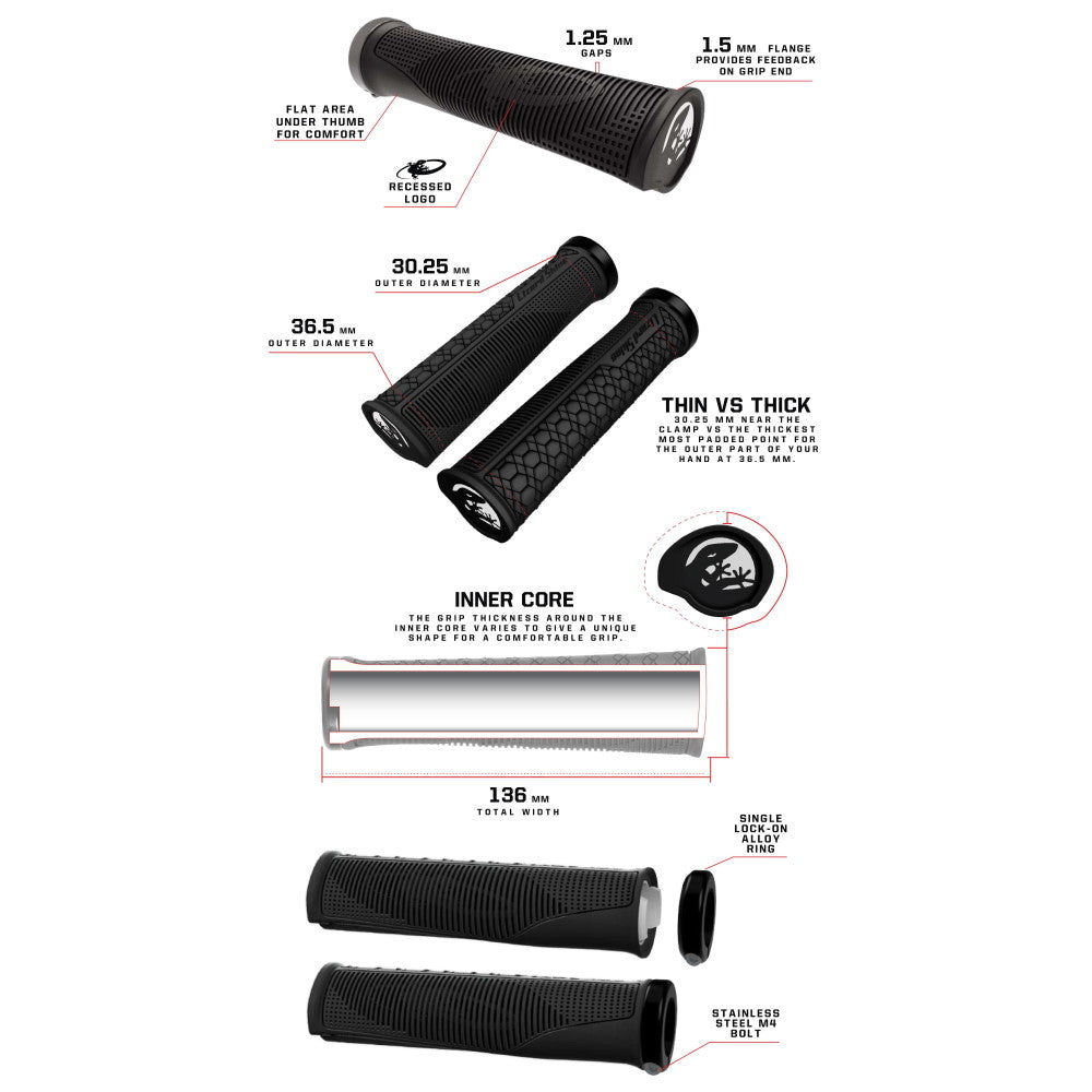 Lizard Skins Gradient Single-Clamp Lock-On Grip