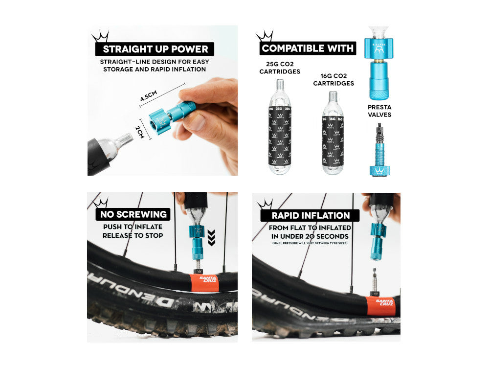 Peaty's Holeshot CO2 Tyre Inflator Head