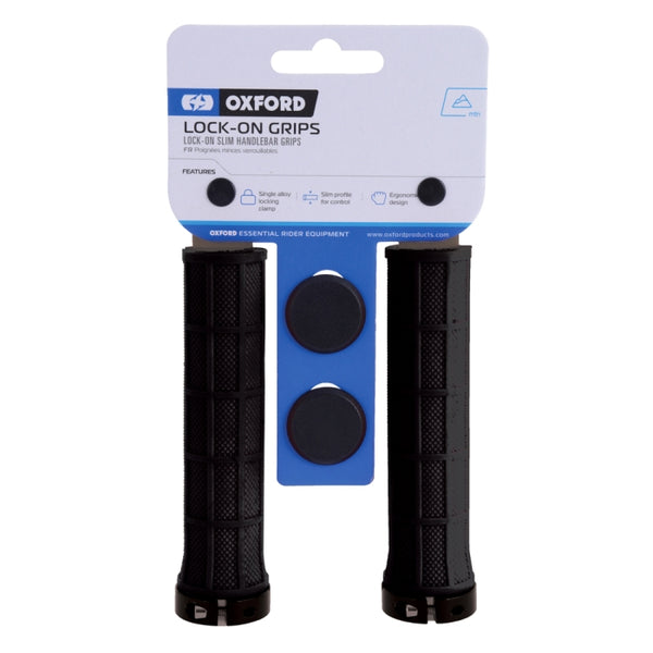 Oxford Lock On Slim Grips Black