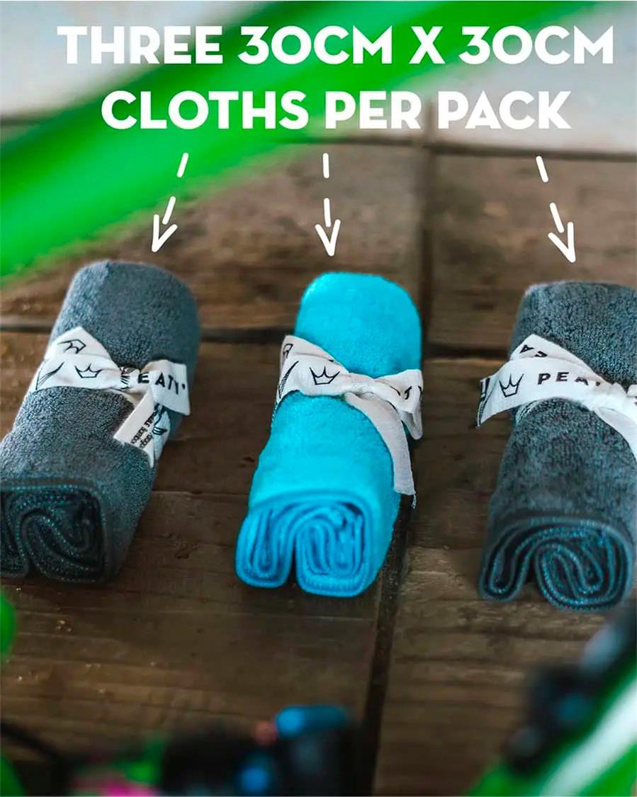Peaty's Bamboo Bicycle Cleaning Cloths 3x Pack