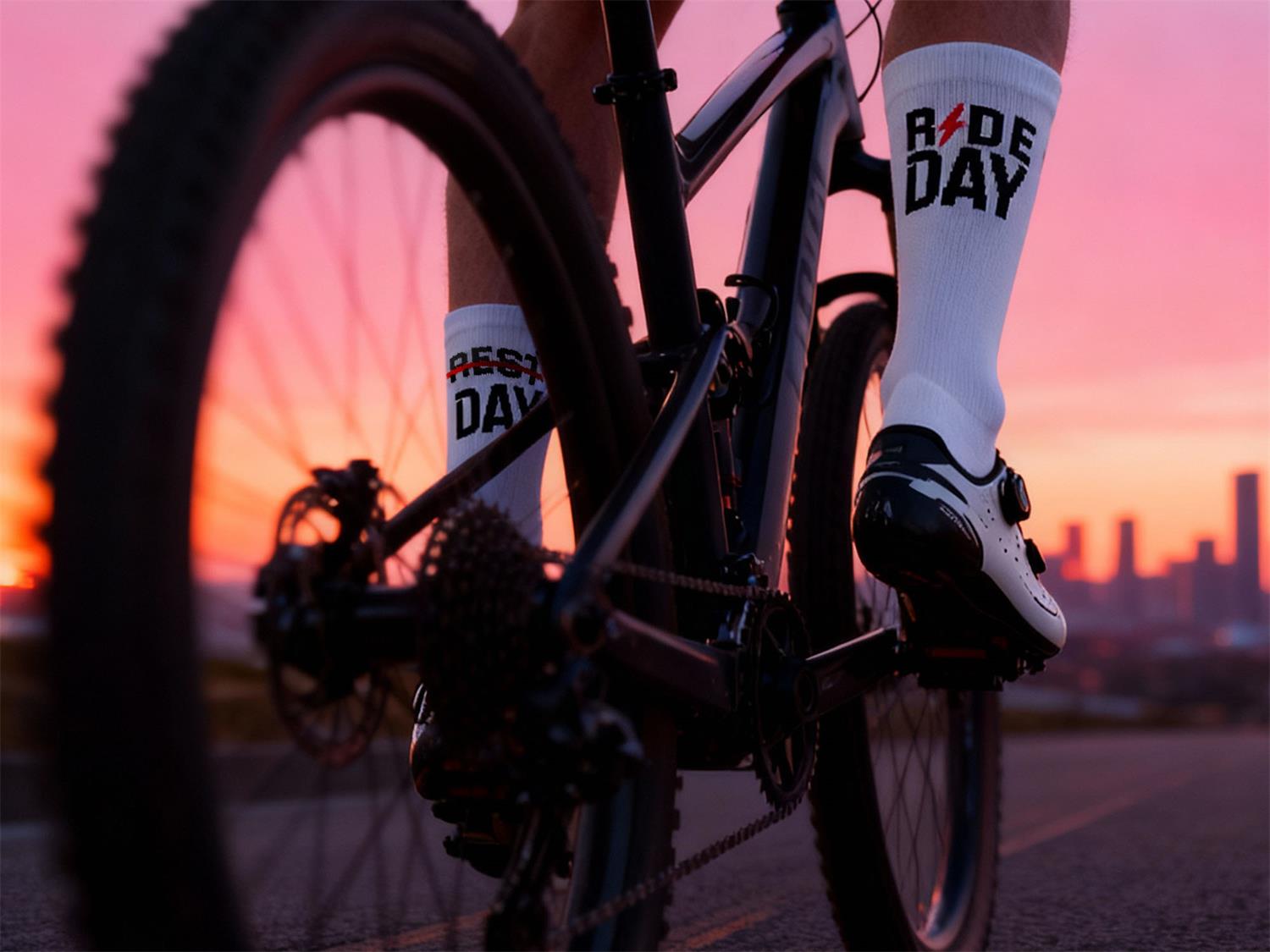 AMS- Ride Day Unisex Cycling Socks