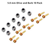 Tektro/TRP Brass Compression Ferrule Olive & Hose Barb Insert (Each)