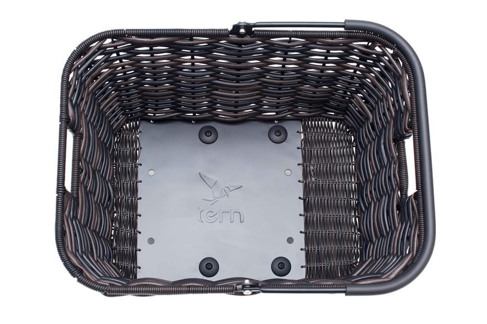 Tern Basket Market Brown Wicker-Look 23L w/Klickfi