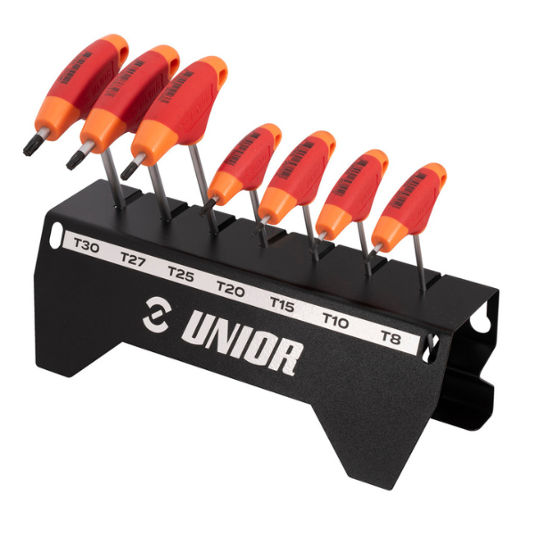 Unior Tx Head Screwdriver with T Handle Set with Stand