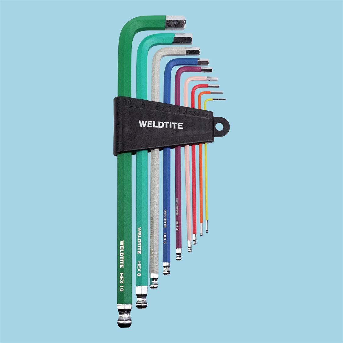 Weldtite Coloured Ball End Allen Keys