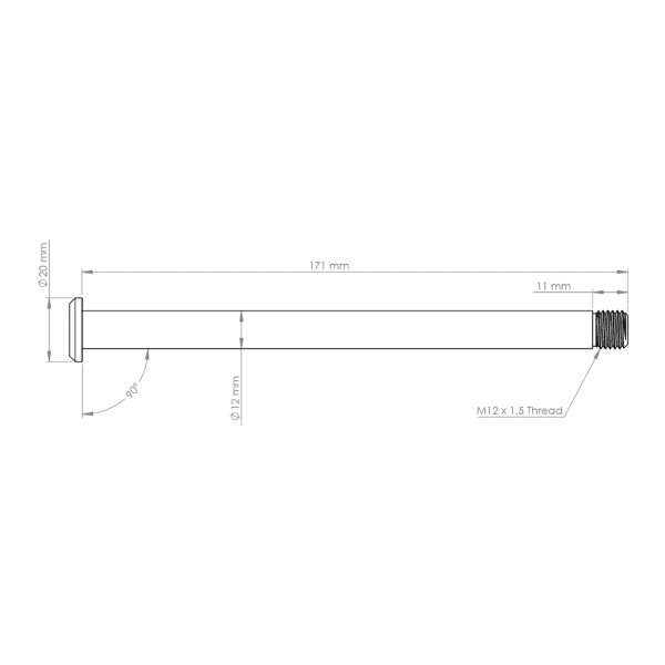 Burgtec Yeti 171mm Rear Axle
