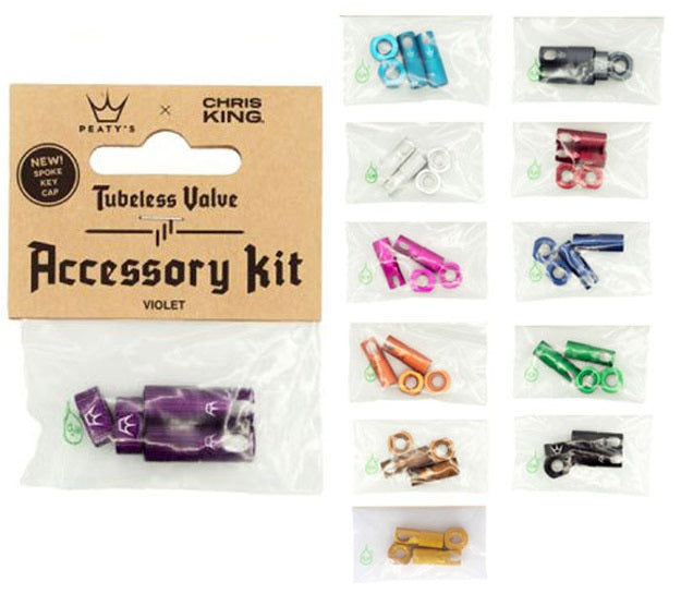 Peaty's Chris King Tubeless Valve Accessory Kits