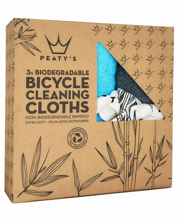 Peaty's Bamboo Bicycle Cleaning Cloths 3x Pack