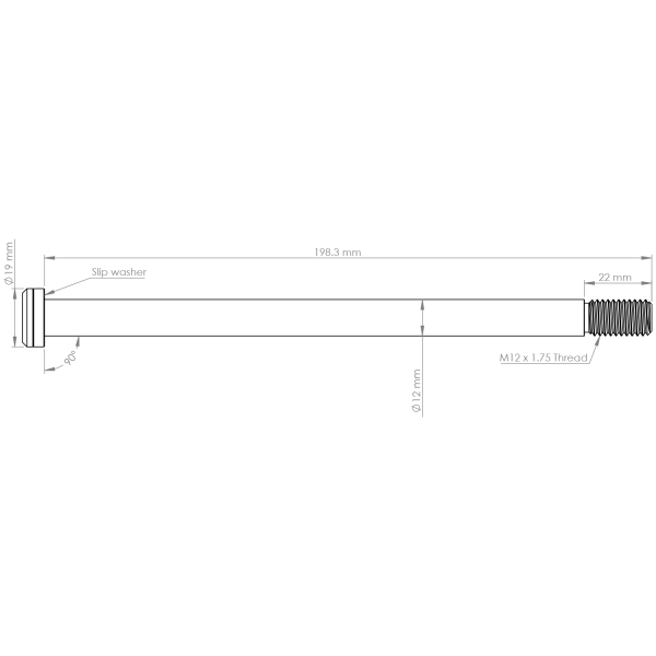 Burgtec Trek Rear Axle 198.5mm