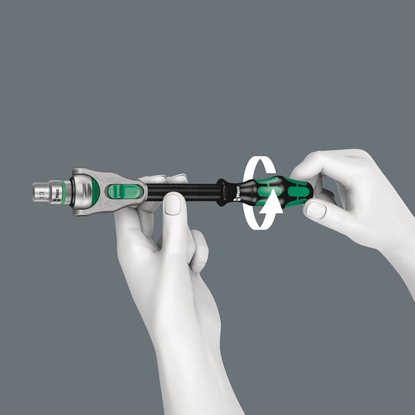 Wera 8100 SA 6 Zyklop Speed 1/4" Drive Ratchet with 28 Piece Set