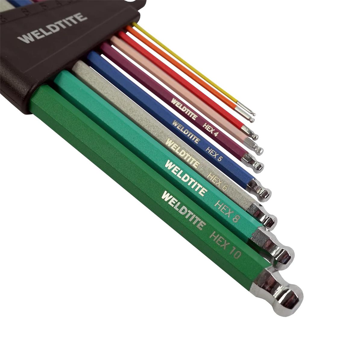 Weldtite Coloured Ball End Allen Keys