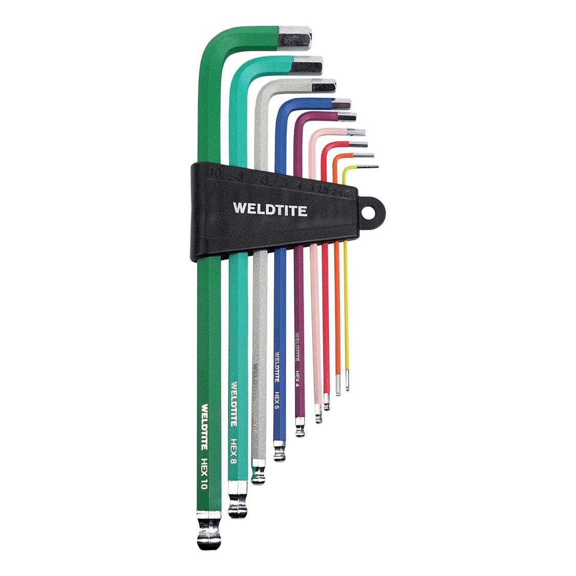 Weldtite Coloured Ball End Allen Keys