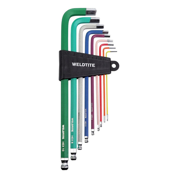 Weldtite Coloured Ball End Allen Keys