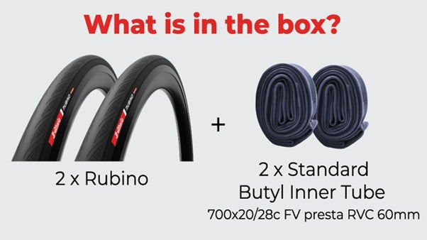 Vittoria Rubino Twin Pack with FREE tubes