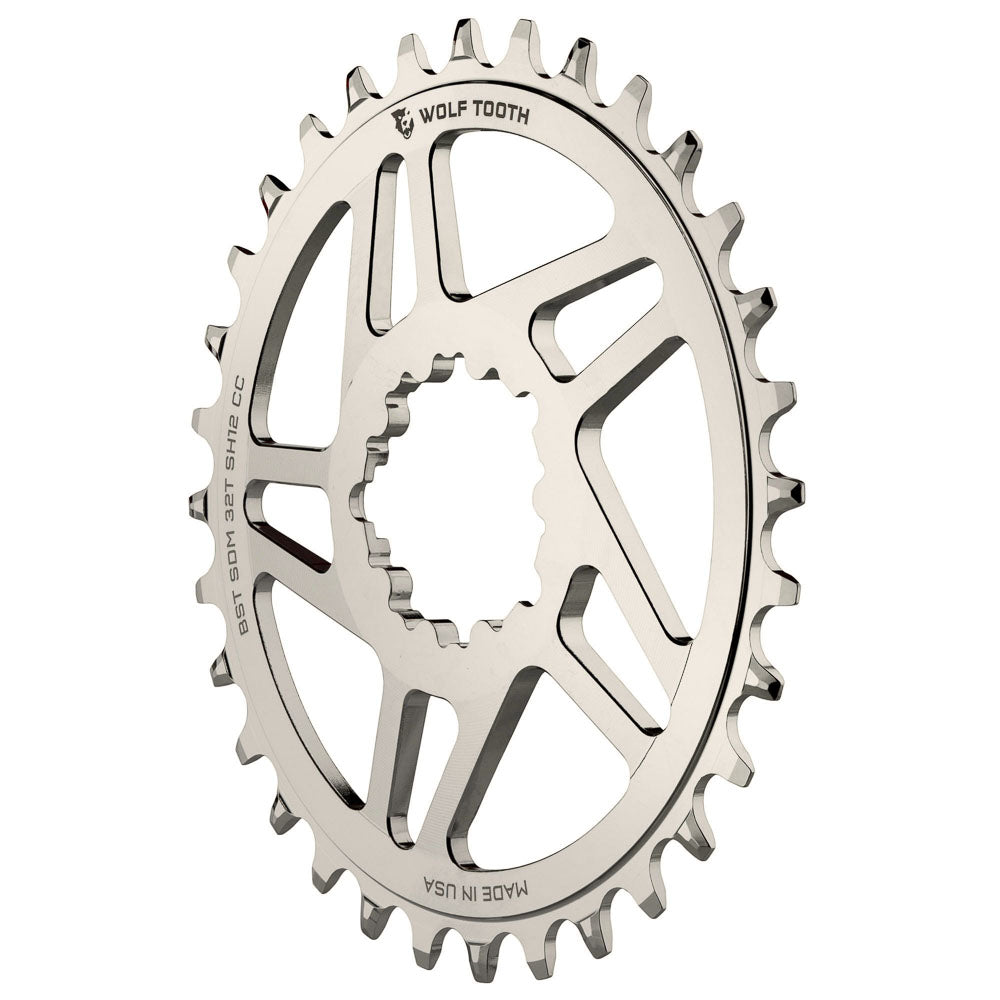Wolf Tooth Sram Dm Round Drop Stop Chainring Boost Shimano Hg+