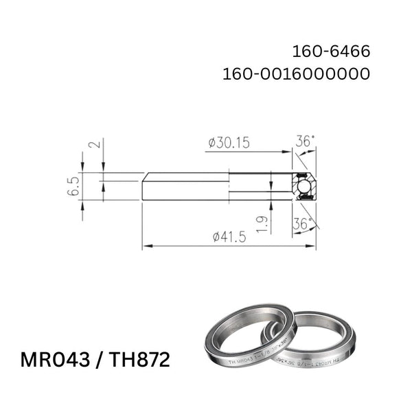 Balhoofdlager voor FSA ACB 1 1/8 36X36 41-5mm MR043 Balhoofdlager voor FSA ACB 1 1/8 36X36 41-5mm MR043
