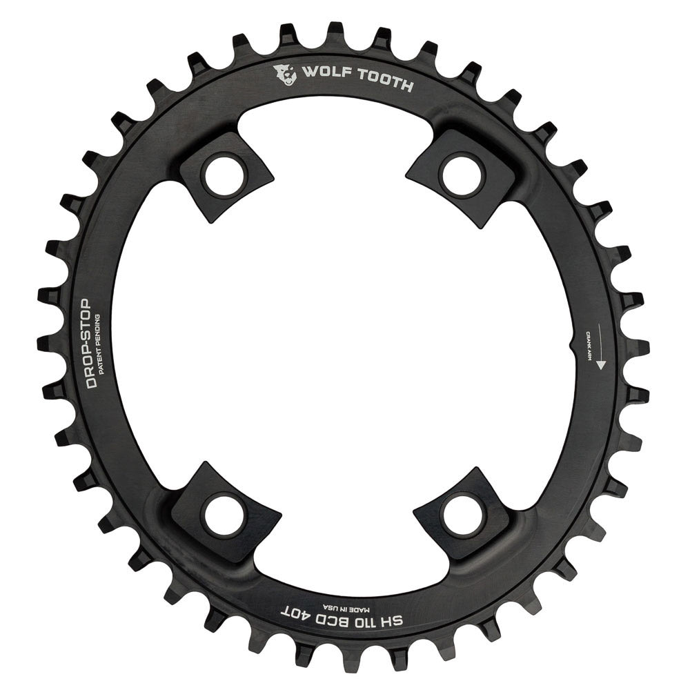 Wolf Tooth Shimano Road 1 X Oval Drop Stop B Chainring 110x4 BCD
