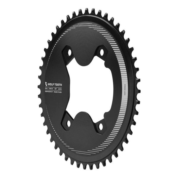 Wolf Tooth Shimano GRX Aero 1X Drop Stop ST Chainring 110 X 4 BCD Shimano HG+