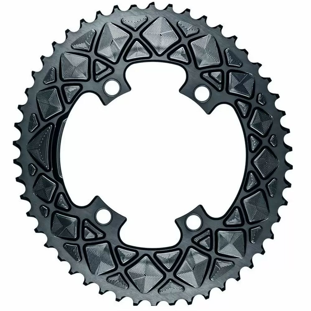 Absolute Black Chainring Oval 4 Bolt 110BCD Premium Road