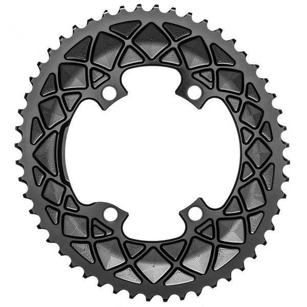 Absolute Black Chainring Oval 4 Bolt 110BCD Premium Road