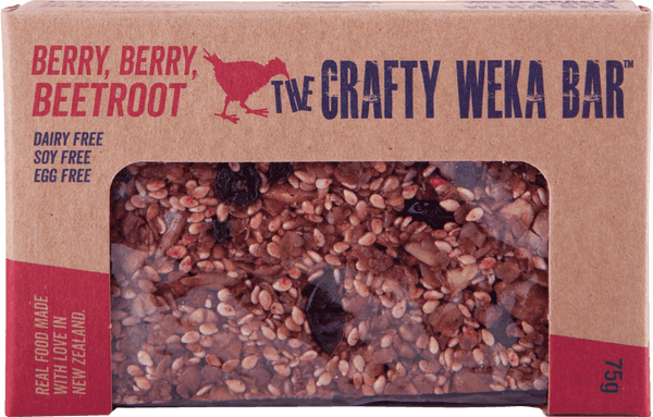 The Crafty Weka Bar 75g (12) - Berry Berry Beetroot