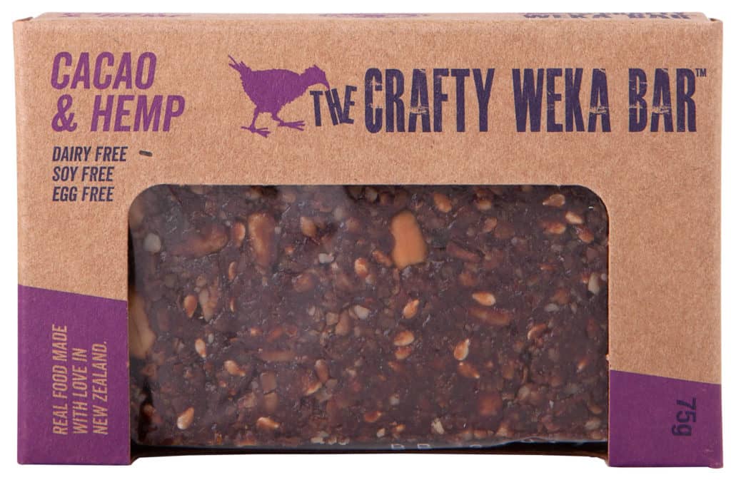 The Crafty Weka Bar 75g (12) - Cacao & Hemp