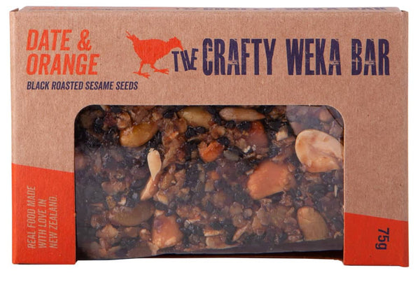 The Crafty Weka Bar 75g (12) - Date & Orange