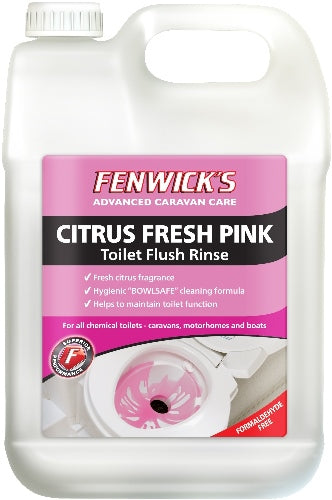 Fenwicks Citrus Fresh Pink Toilet Flush Rinse 2.5L