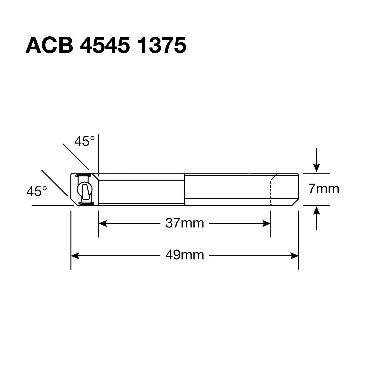 Enduro Headset Bearing 37 x 49 x 7 45x45°