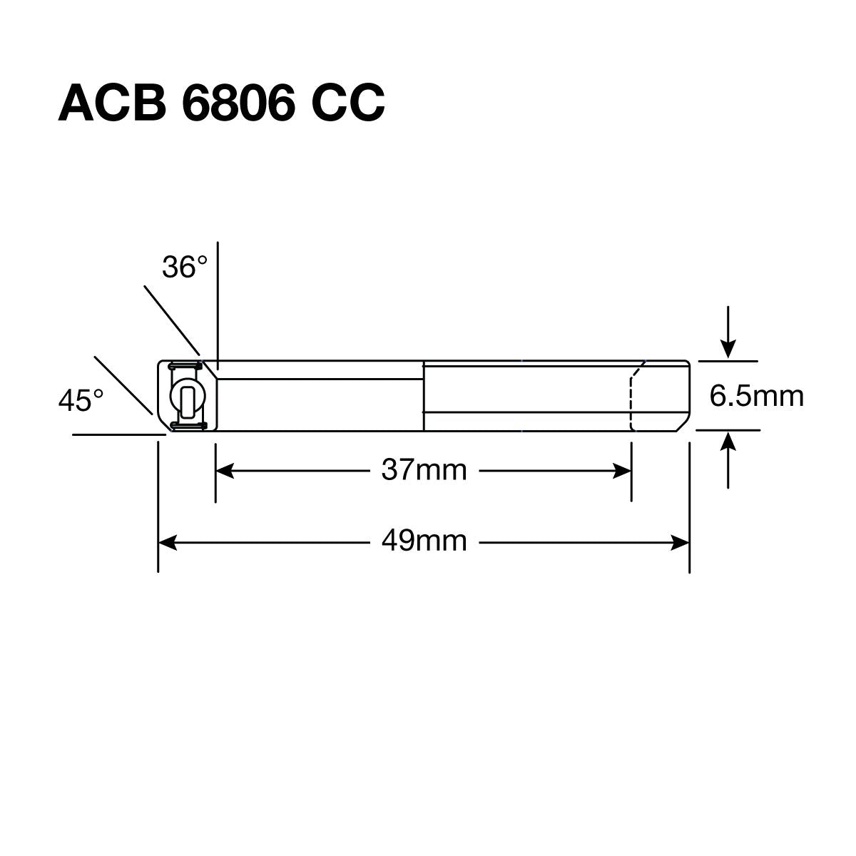 Enduro Headset Bearing 37 x 49 x 6.5 36x45°